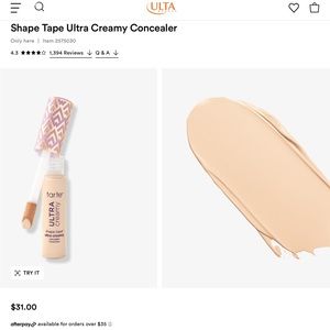 Tarte shape tape